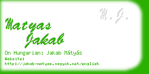 matyas jakab business card
